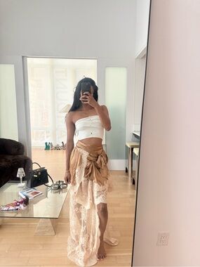 100% silk lace maxi skirt like Chloe